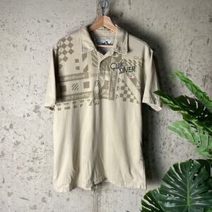 Quiksilver Surfwear Polo Button Up Shirt y2k L